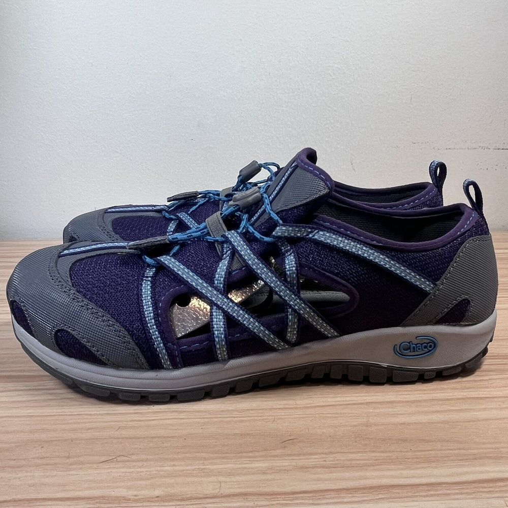 Chaco Outcross Evo Womens Size 6.5 Shoes Purple Gray Hiking‎ Sandals Outdoor - Picture 3 of 9